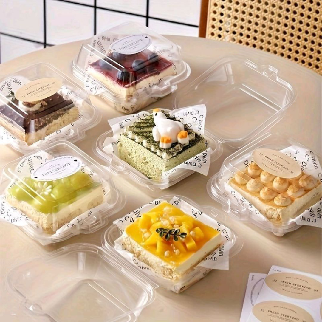 Pvc Bento Box | Size 6*6 inch | 10 PC's pack