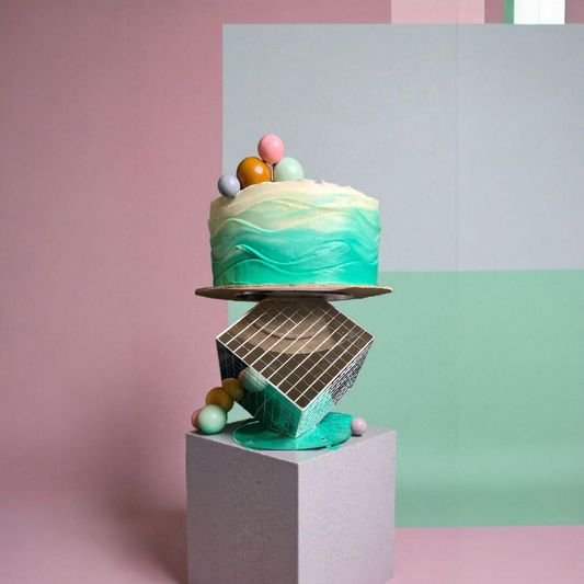 Disco Square Cake Spacer For Cake and Cupcake Decoration - Base 6 inch X Height 6 inch