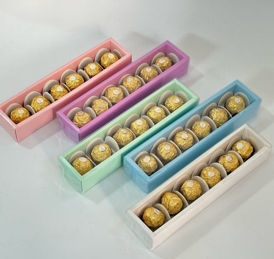 6 Cavity Long Chocolate Box |10 pcs pack | Random Colour