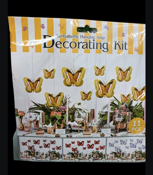 BUTTERFLY HANGING DECORATING KIT