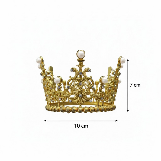 Plastic Cake Crown Pearl| FS13B|