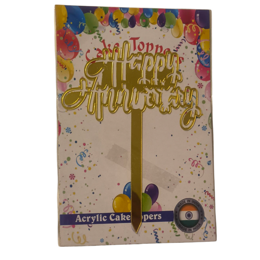 Happy Anniversary Acrylic Topper 4''#23