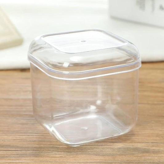 ACRYLIC VERTICAL SQUARE DESSERT TUB | 200 ML |  BOX 10 PCS PACK |Size 7.5×7.5×7.5 cm