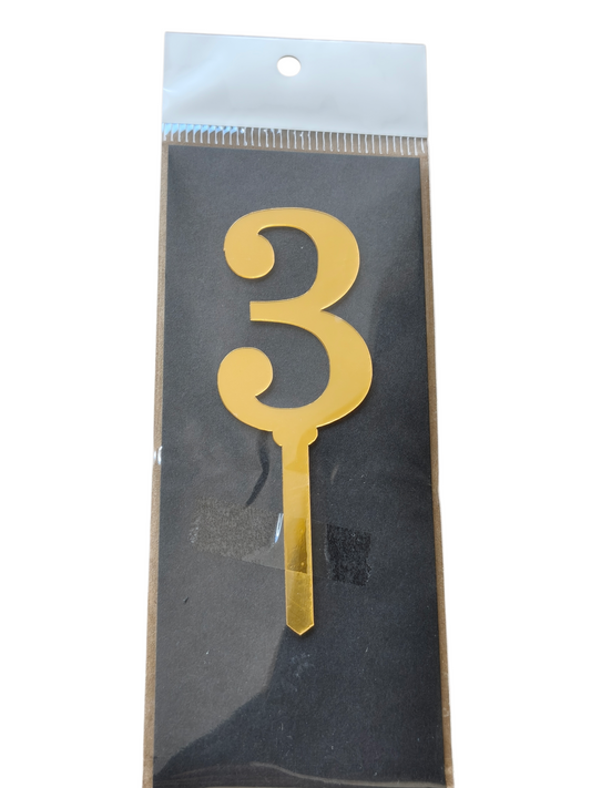 ACRYLIC NUMBER TOPPER 3