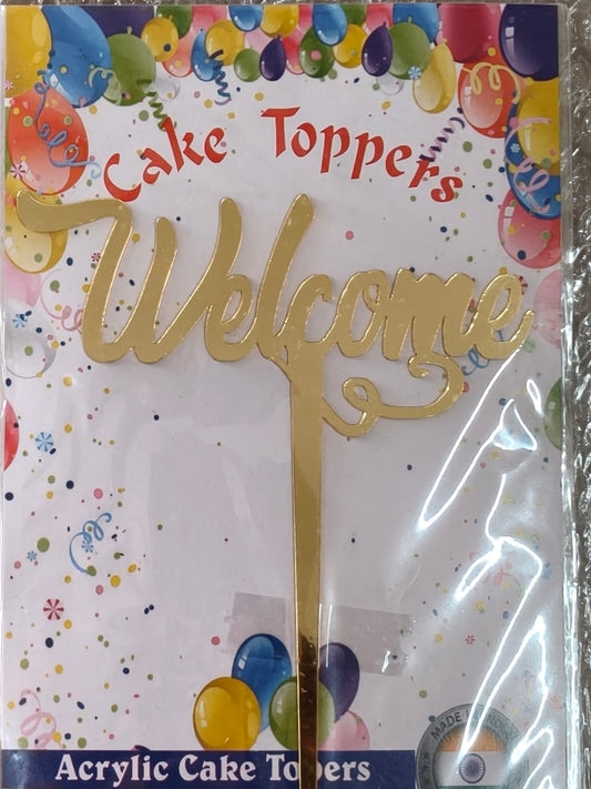 Acrylic Cake Topper Welcome