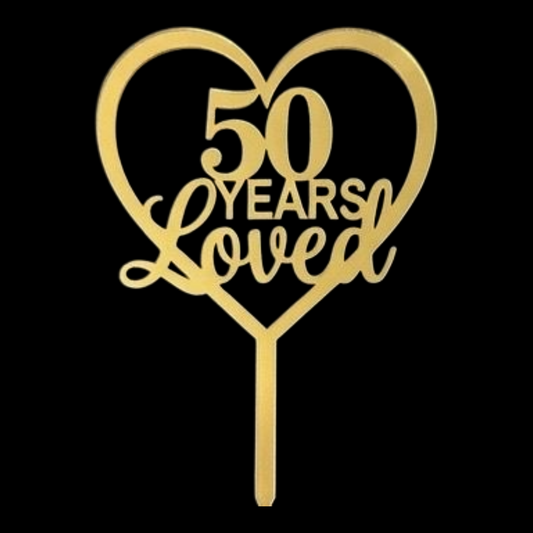 Acrylic Cake Topper 50 Years  #2