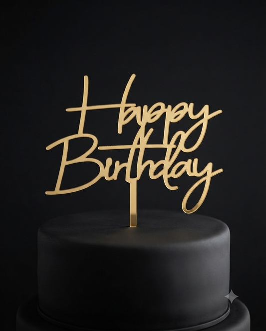 Happy Birthday Acrylic Topper 5''#27
