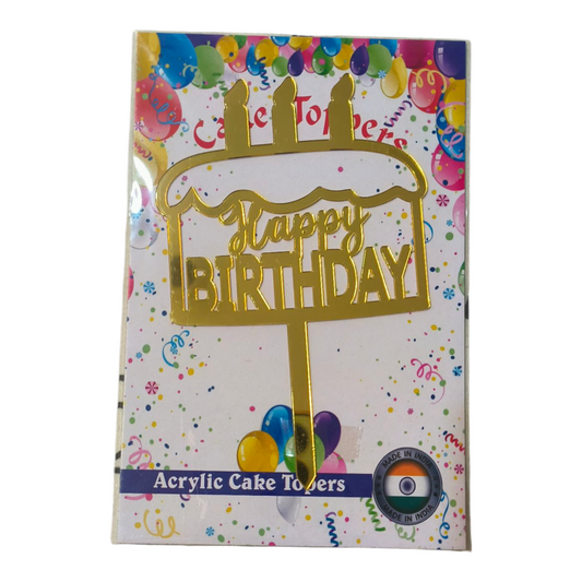 Happy Birthday Acrylic Topper 5''#3