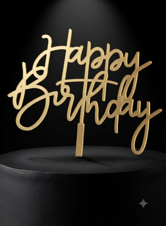 Happy Birthday Acrylic Topper 5''#10