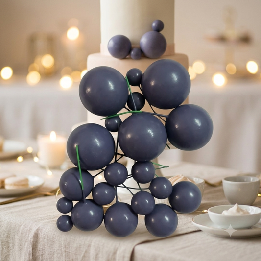 Faux Ball Multisize 20 Pcs |Grey Color