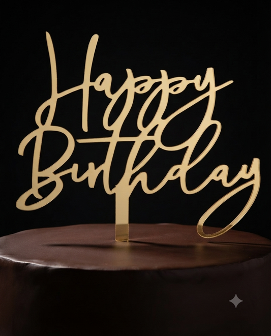 Happy Birthday Acrylic Topper 5''#11