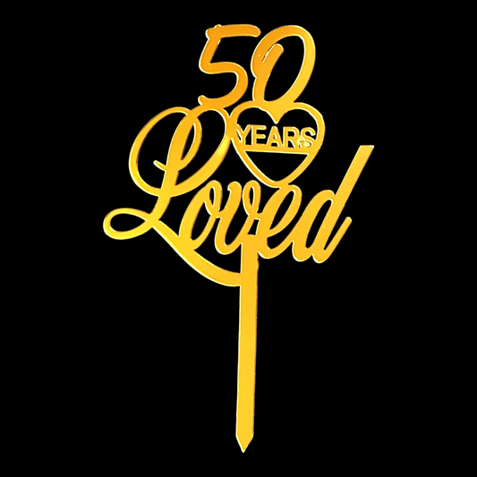 Acrylic Cake Topper 50 Years  #1