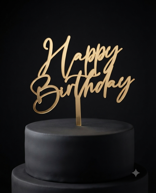Happy Birthday Acrylic Topper 5''#28
