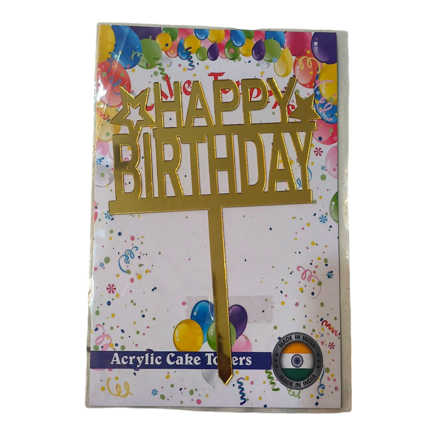 Happy Birthday Acrylic Topper 5''#26