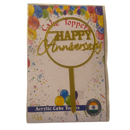 Happy Anniversary Acrylic Topper 4''#25