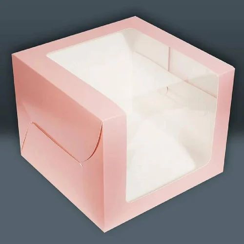 Cake Box L Window | 8*8*5 Pink| 10 PCS PACK