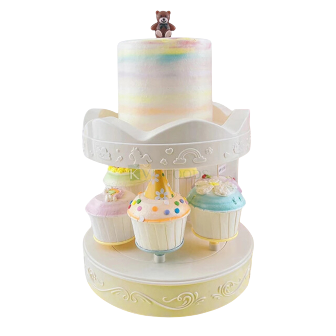 2 Layer Revolving Cup Cake Stand