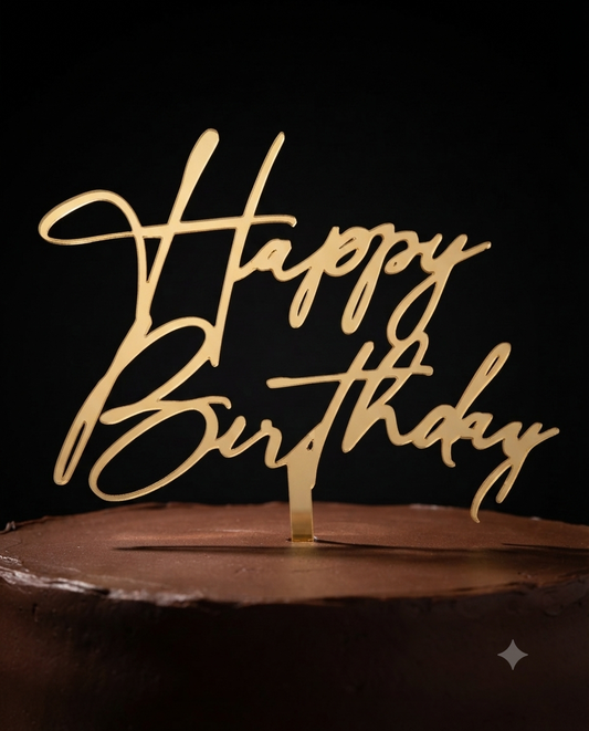 Happy Birthday Acrylic Topper 5''#13