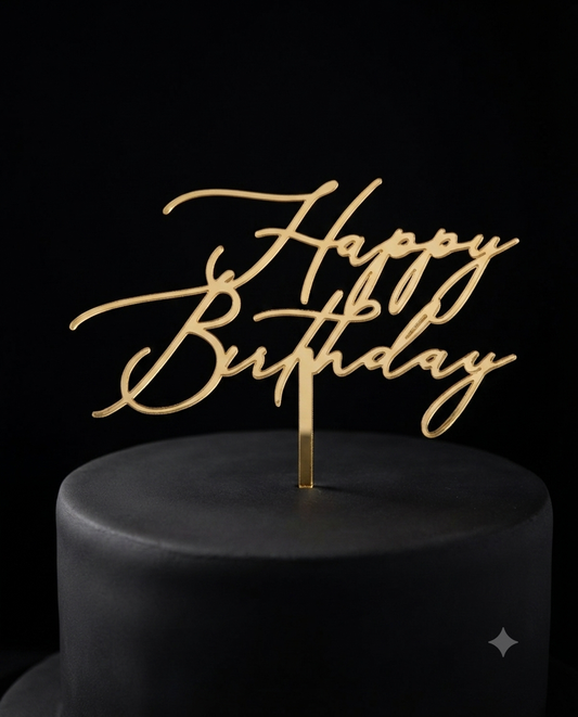 Happy Birthday Acrylic Topper 5''#30