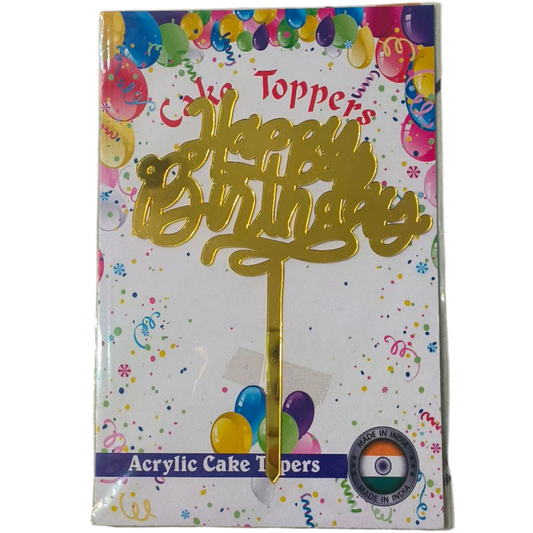 Happy Birthday Acrylic Topper 5''#38