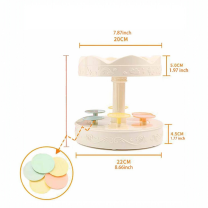 2 Layer Revolving Cup Cake Stand