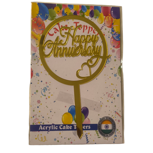 Happy Anniversary Acrylic Topper 4''#12