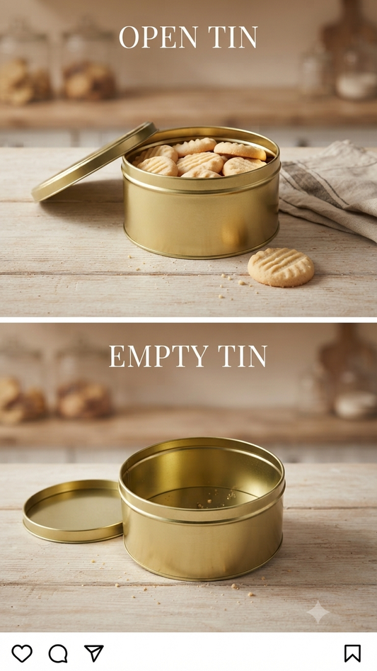 Dream Tin| Cookie Tin| 5*3 Inch | Golden 10PCS Pack