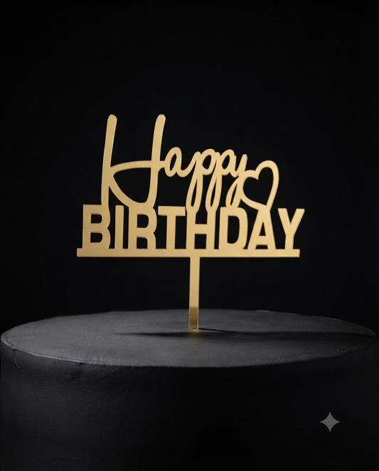Happy Birthday Acrylic Topper 5''#20
