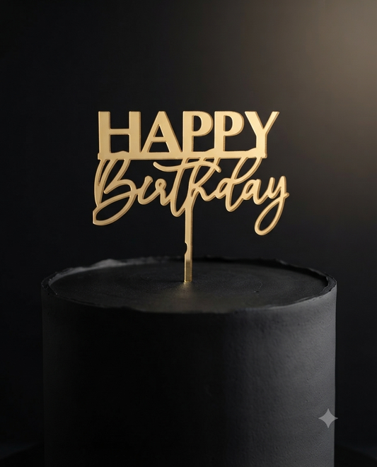 Happy Birthday Acrylic Topper 5''#24