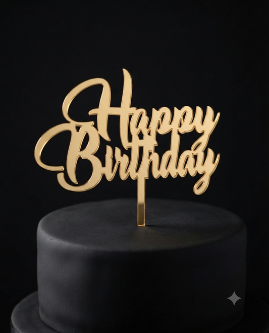 Happy Birthday Acrylic Topper 5''#29
