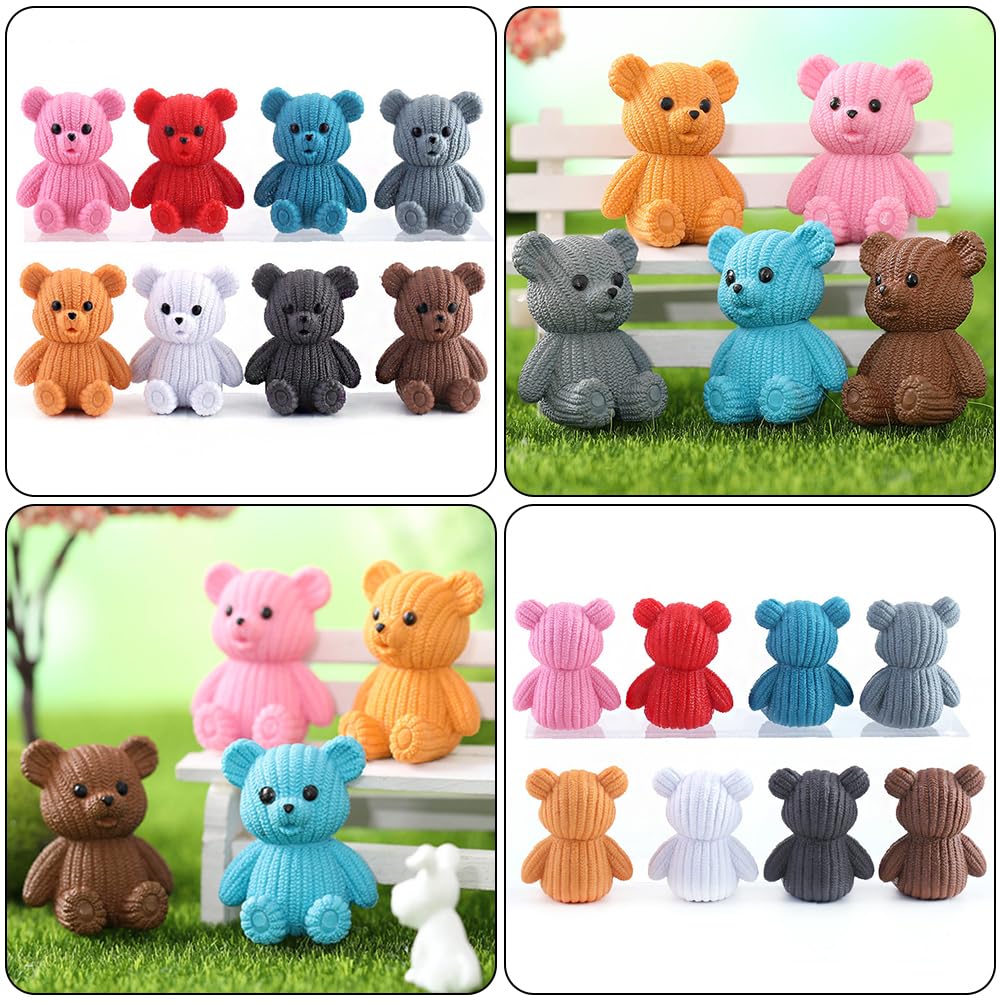 Cake Toppers 8 PC's Teddy BearSet Heavy