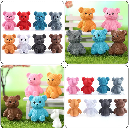 Cake Toppers 8 PC's Teddy BearSet Heavy