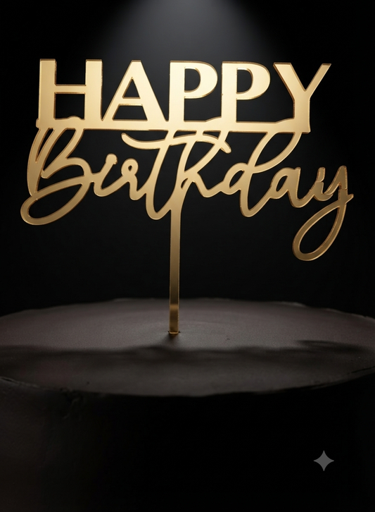 Happy Birthday Acrylic Topper 5''#15