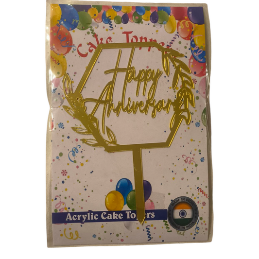 Happy Anniversary Acrylic Topper 5''#15