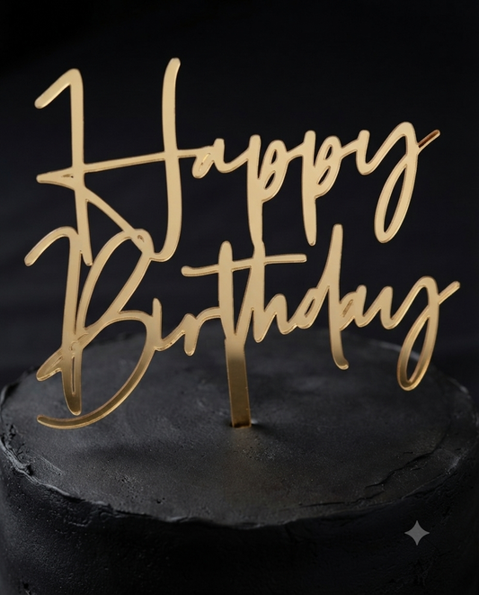 Happy Birthday Acrylic Topper 5''#23