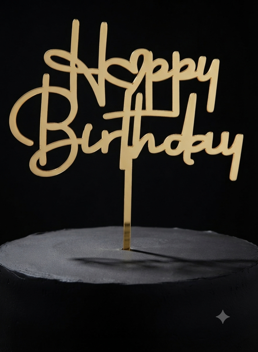 Happy Birthday Acrylic Topper 5''#12