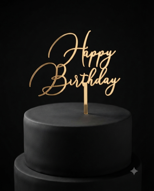 Happy Birthday Acrylic Topper 5''#3