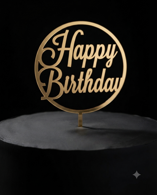 Happy Birthday Acrylic Topper 5''#43