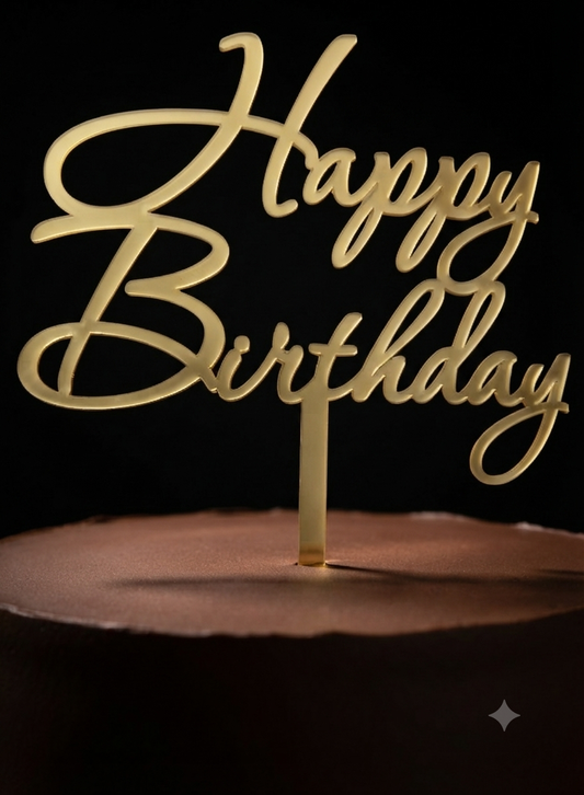 Happy Birthday Acrylic Topper 5''#18