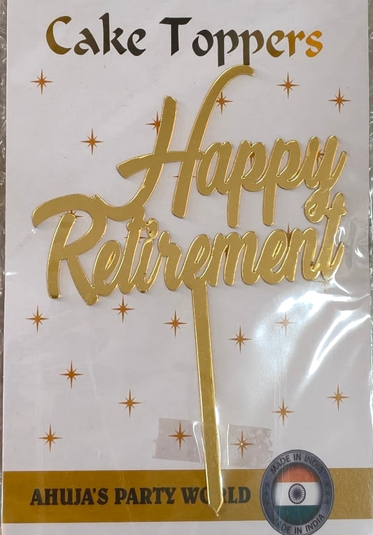 Acrylic Cake Topper Happy Retirement