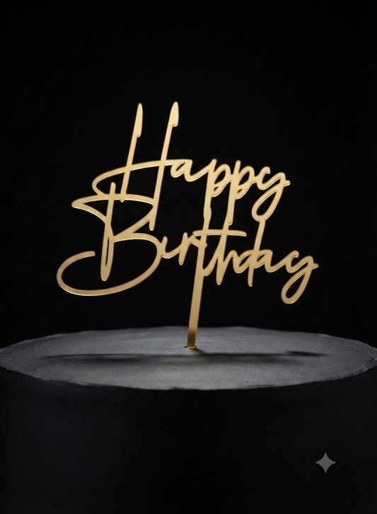 Happy Birthday Acrylic Topper 5''#21