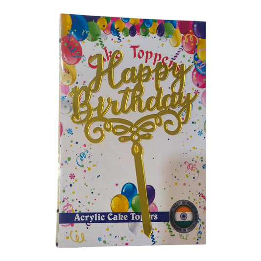 Happy Birthday Acrylic Topper 5''#18