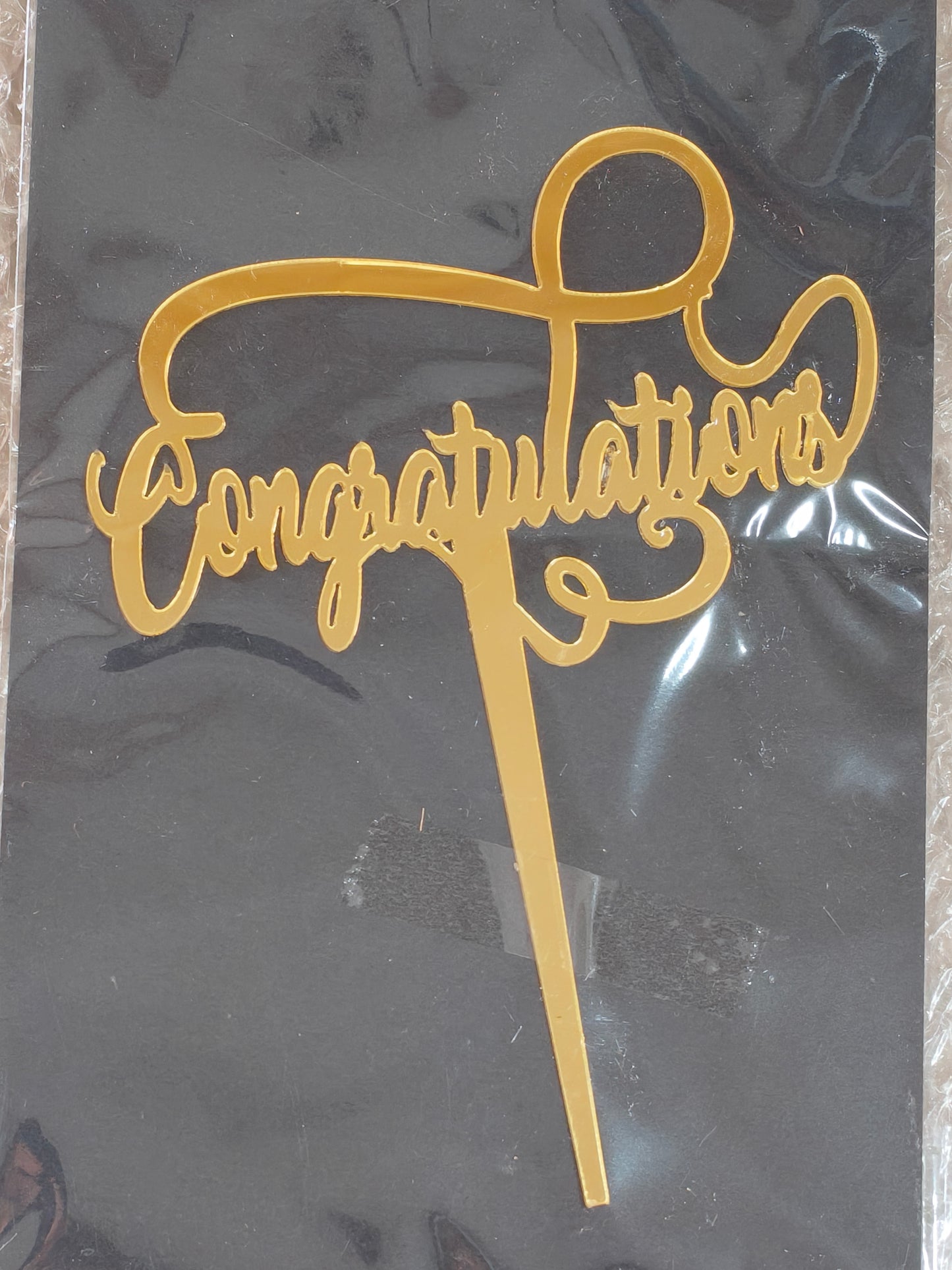Acrylic Cake Topper Congratulations