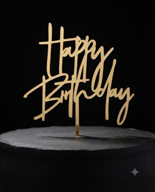 Happy Birthday Acrylic Topper 5''#22
