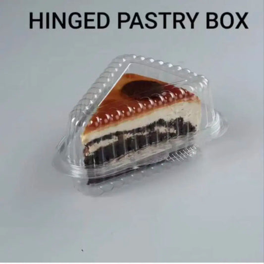 TRIANGLE HINGED PVC PASTRY CONTAINER -25 PCS
