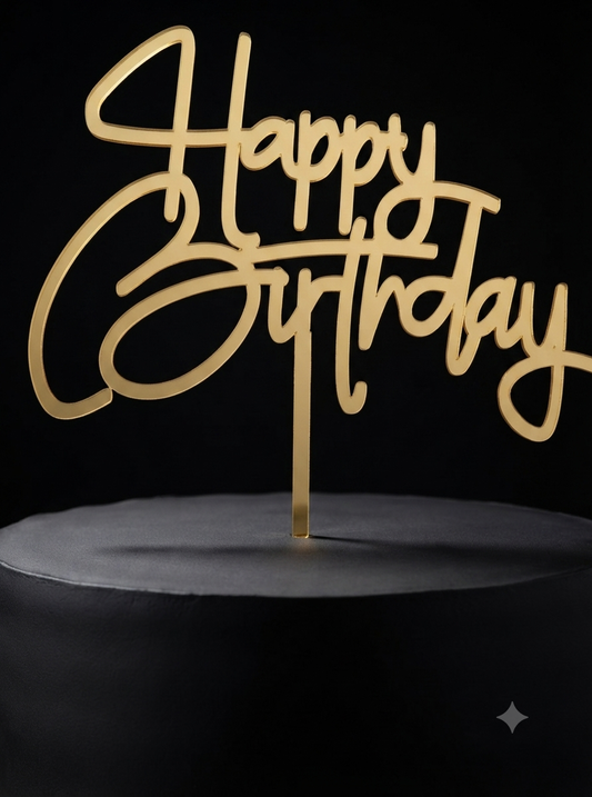 Happy Birthday Acrylic Topper 5''#2