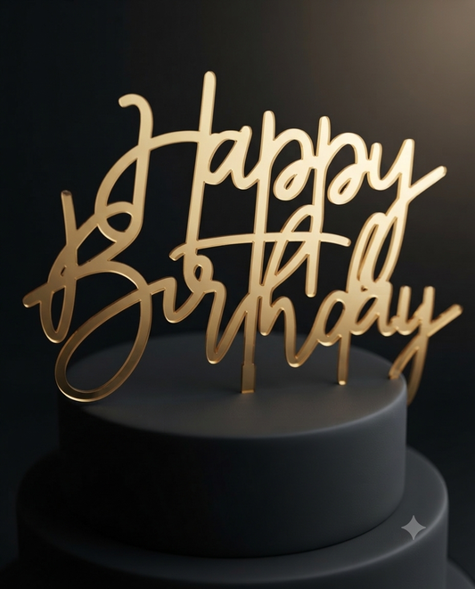 Happy Birthday Acrylic Topper 5''#31