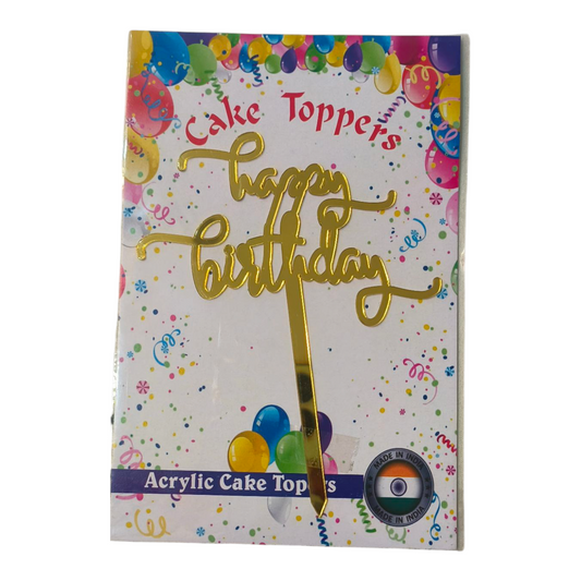 Happy Birthday Acrylic Topper 5''#23