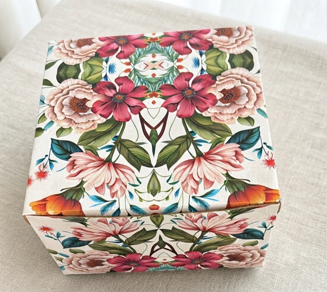Cake Corrugated Box 8×8×5  Floral Printed 10 PCS PACK