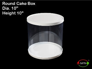Surprise Cake Box Round White 10"×10"